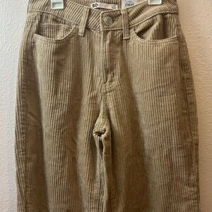 Tan Corduroy High Rise Straight Pants, 90’s Style NWT